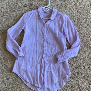 Lavender beach cover up, blouse,